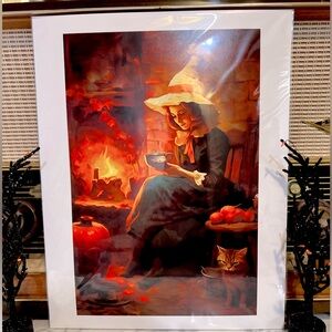 ✨NEW🎃Halloween Fall Cottage Core Witch Poster 11x14🧙‍♀️